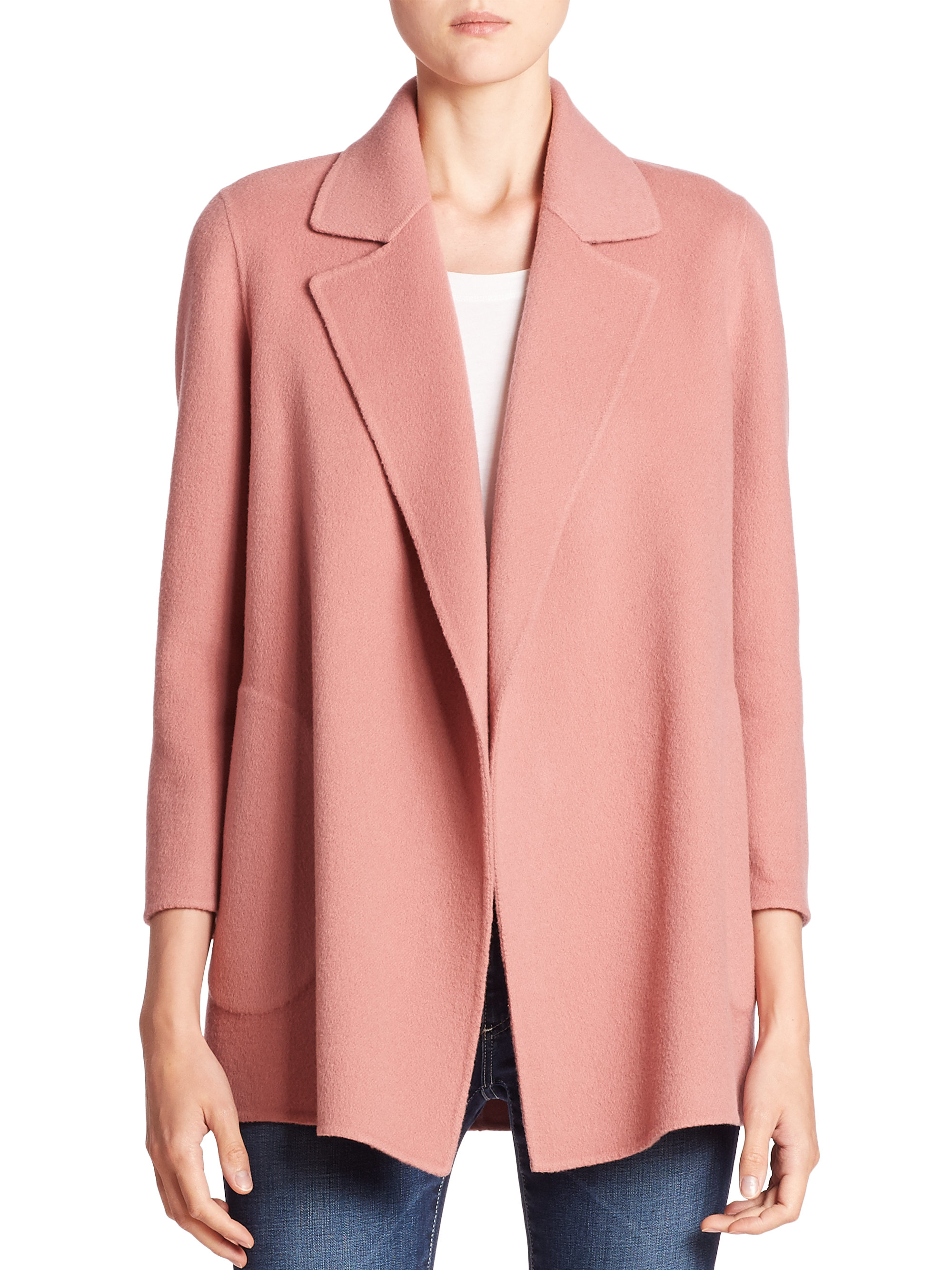 Theory Clairene Wool & Cashmere Jacket in Blue Lyst
